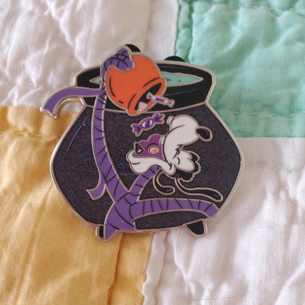 Halloween Cauldron Goofy Enamel Pin
